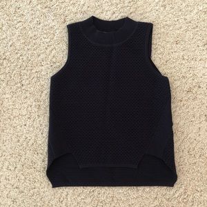 JONATHAN SIMKHAI navy rib-knit crop tank size XS